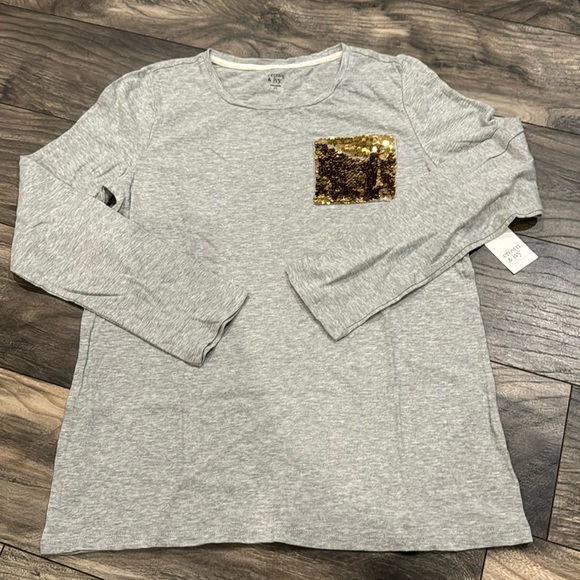 Crown & Ivy NWT Sequin Long Sleeve Shirt - Picture 1 of 3